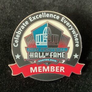Hall of Fame Canton, Ohio Member Pin - Red, Blue, Black